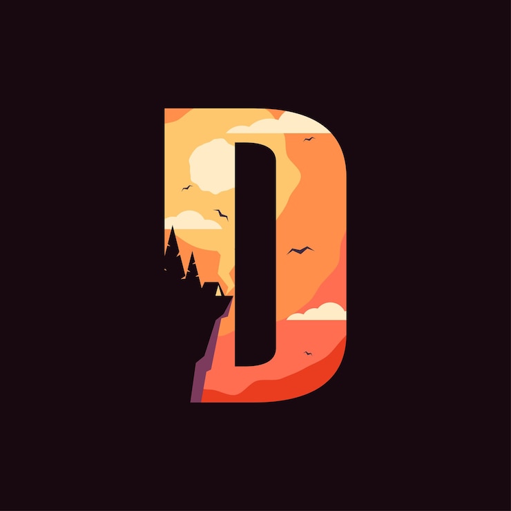 Vector alphabet d outdoor logo
