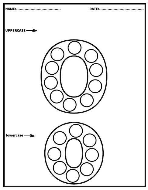 Алфавитный точечный маркерDab The Dot Activity Printable WorksheetsKindergart Coloring Pages