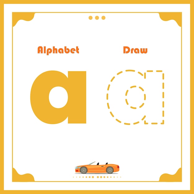 Alphabet drawing for kids preschool alphabet illustration for kids learning activity back to school