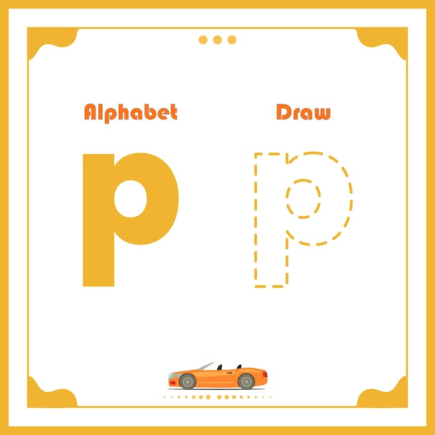 Alphabet drawing for kids preschool alphabet illustration for kids learning activity back to school