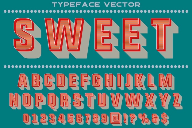 Vector alphabet font design swet