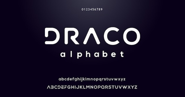 alphabet font effect modern