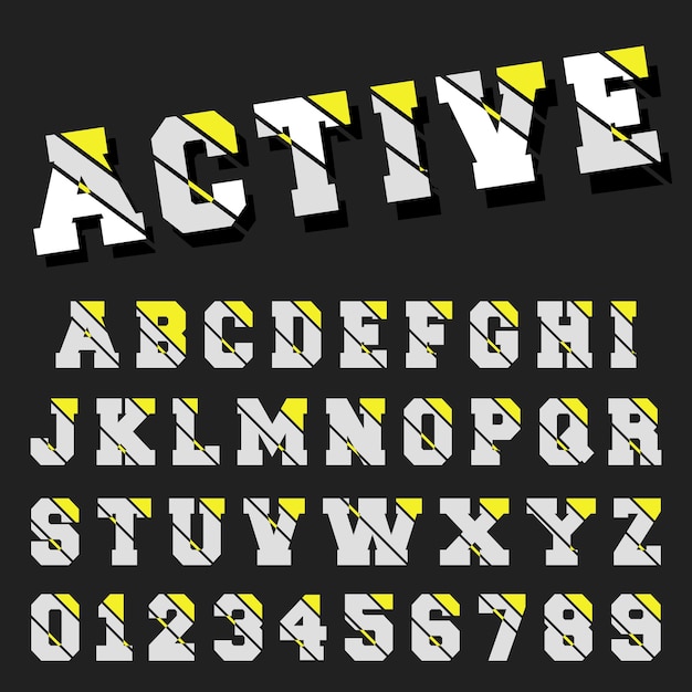 Alphabet font template