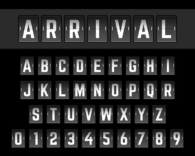 Vector alphabet font template