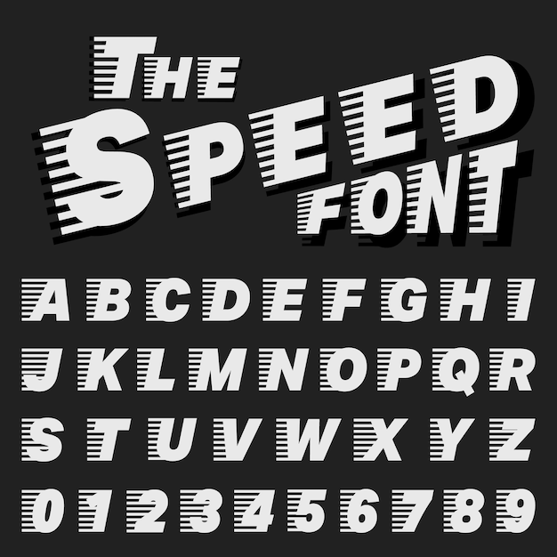 Vector alphabet font template