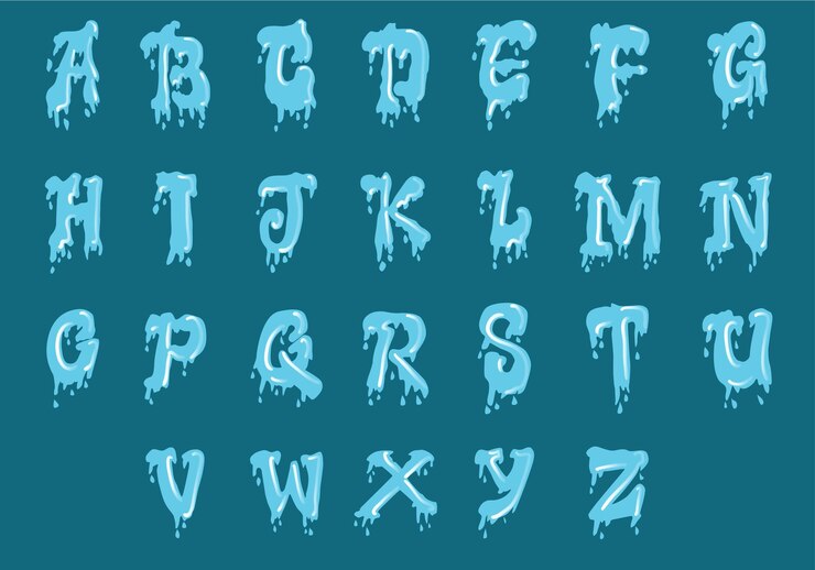 Vector alphabet fonts