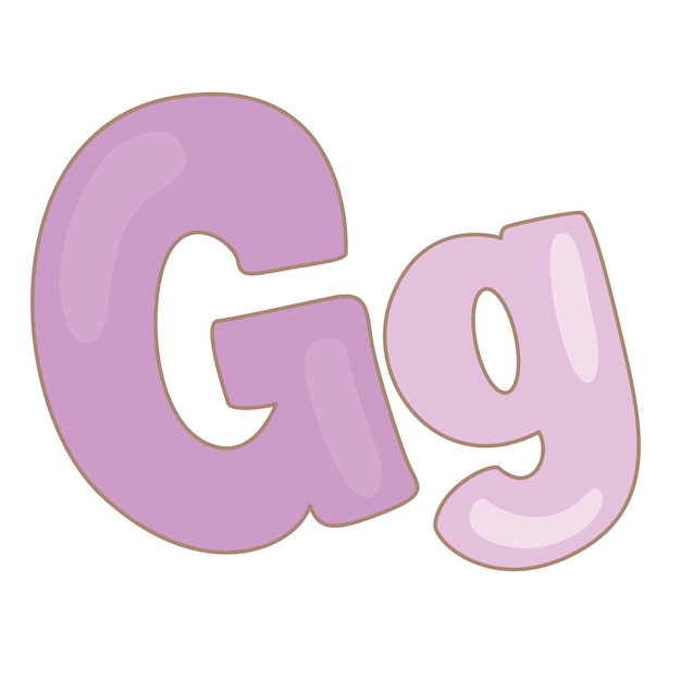 Alphabet G For Illustration Vector Clipart