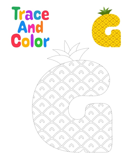 Alphabet G tracing worksheet for kids