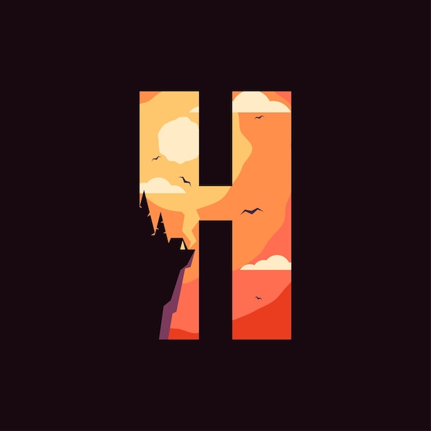 Alphabet H Outdoor Logo