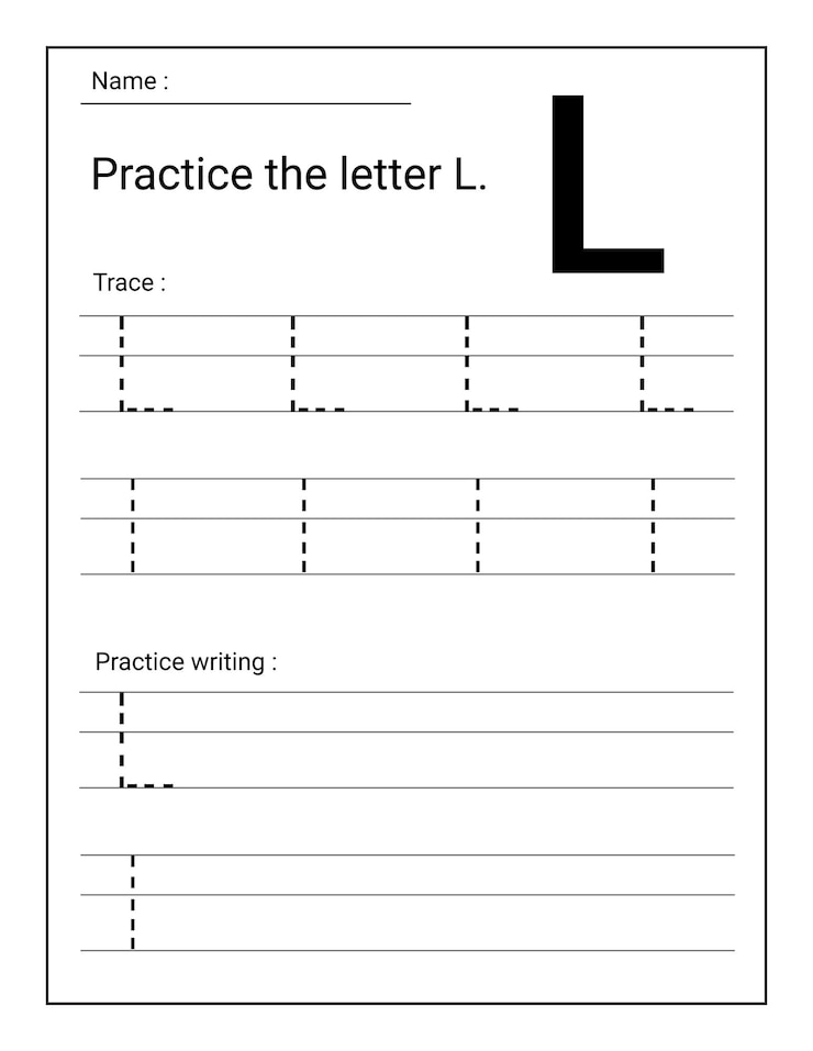 Vector alphabet handwriting practice workbook for preschool and kindergarten student