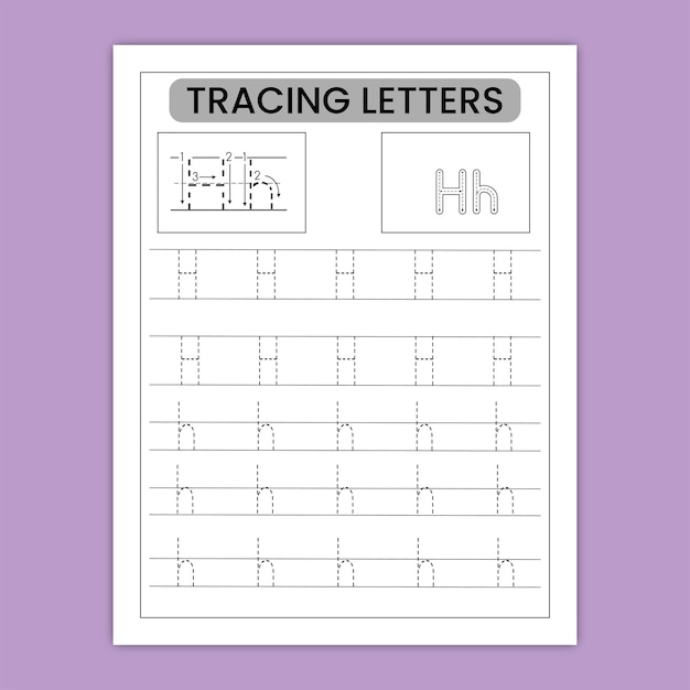 Premium Vector Alphabet Handwriting tracing worksheet