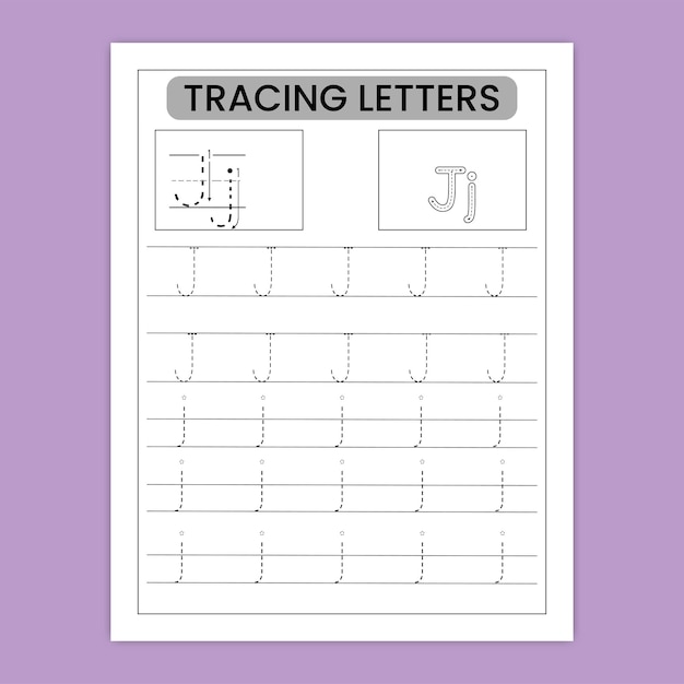 Alphabet handwriting tracing worksheet