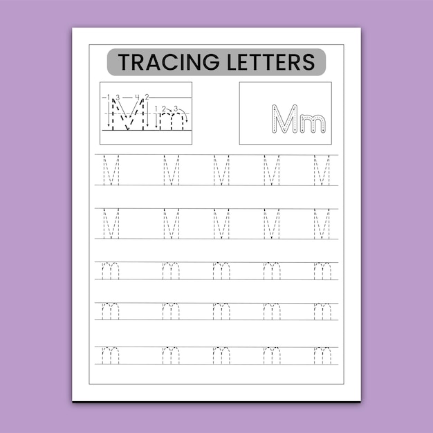 Premium Vector Alphabet handwriting tracing worksheet