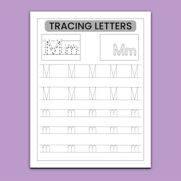 Alphabet handwriting tracing worksheet