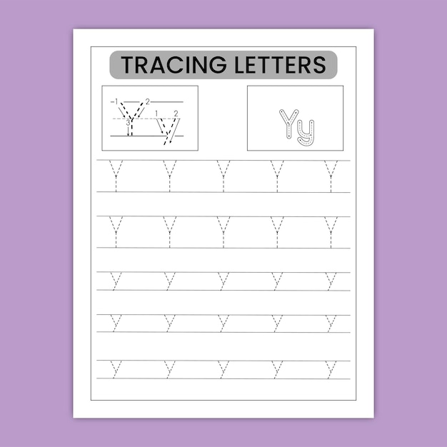 Premium Vector Alphabet Handwriting tracing worksheet