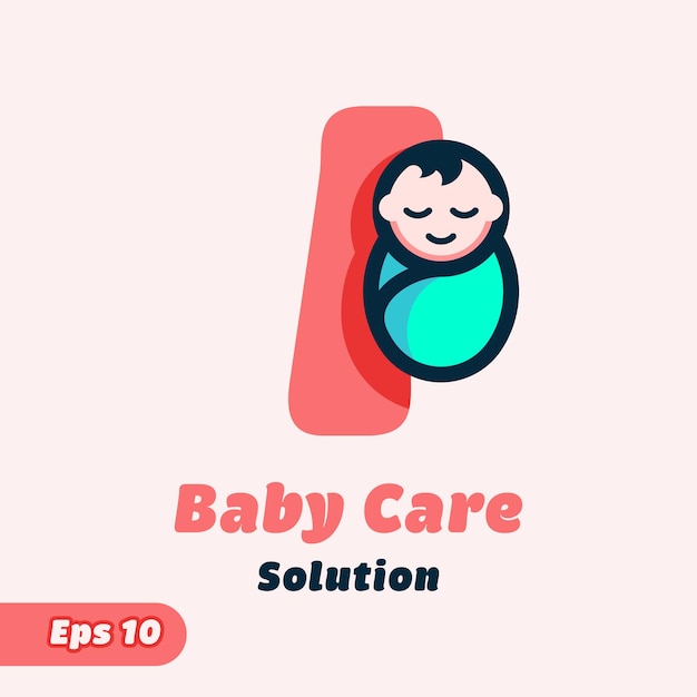 Alphabet I Baby Care Logo