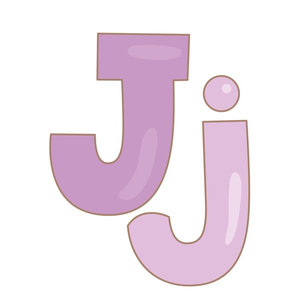 Alphabet J For Vocabulary Illustration Vector Clipart