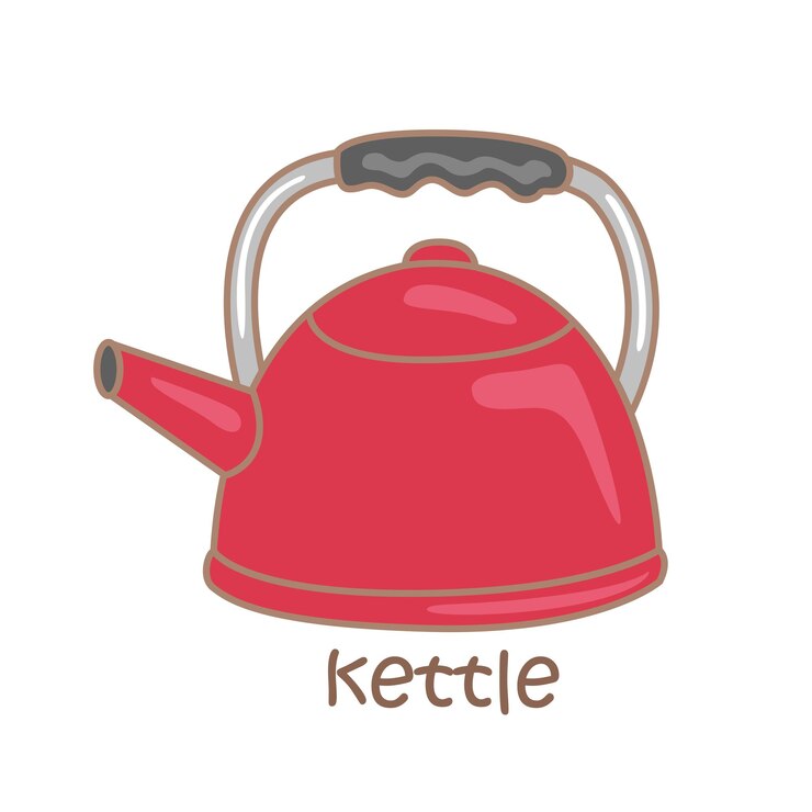 Vector 주전자 어휘 그림 벡터 클립 아트에 대 한 알파벳 k