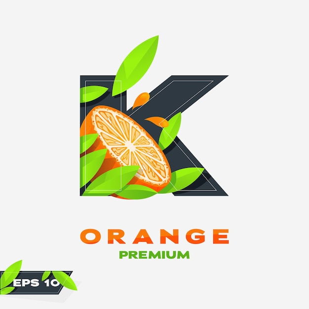 Alphabet K Orange Fruit Edition