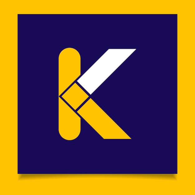 Alphabet k vector logo design