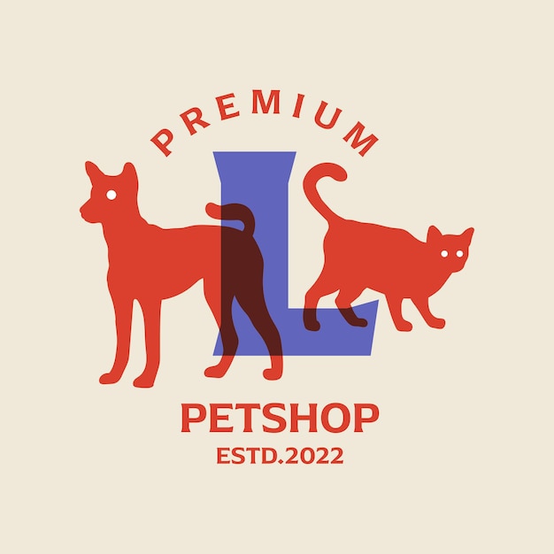 알파벳 L Petshop 로고