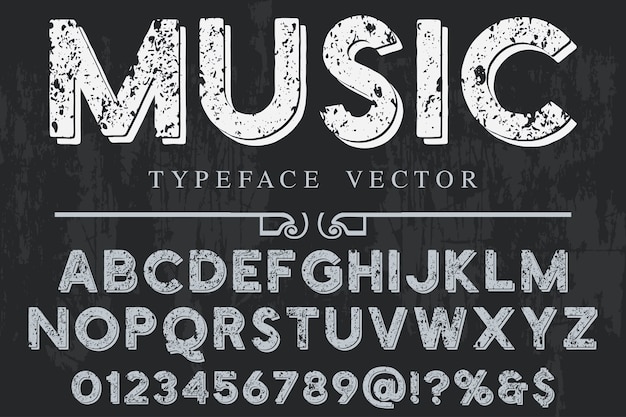 Vector alphabet label design music