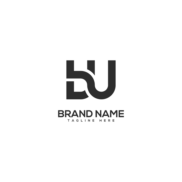 Alphabet letter BU UB logo ontwerp vector elementen initialen monogram icoon