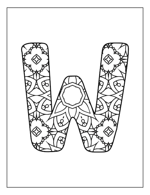 Alphabet Letter Coloring Page for KDP Interior