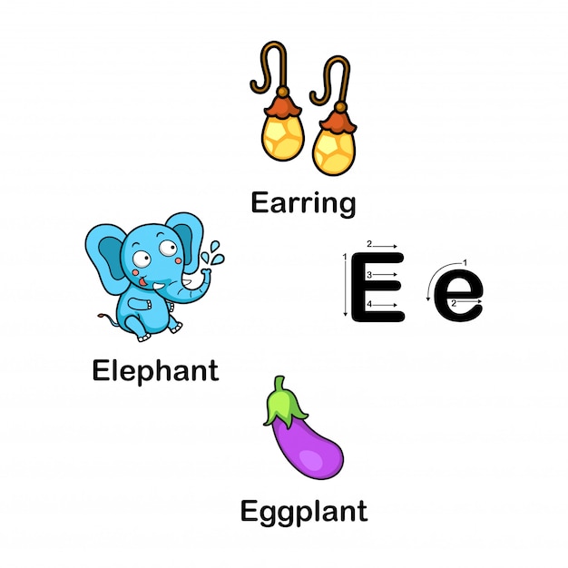 Alphabet letter e