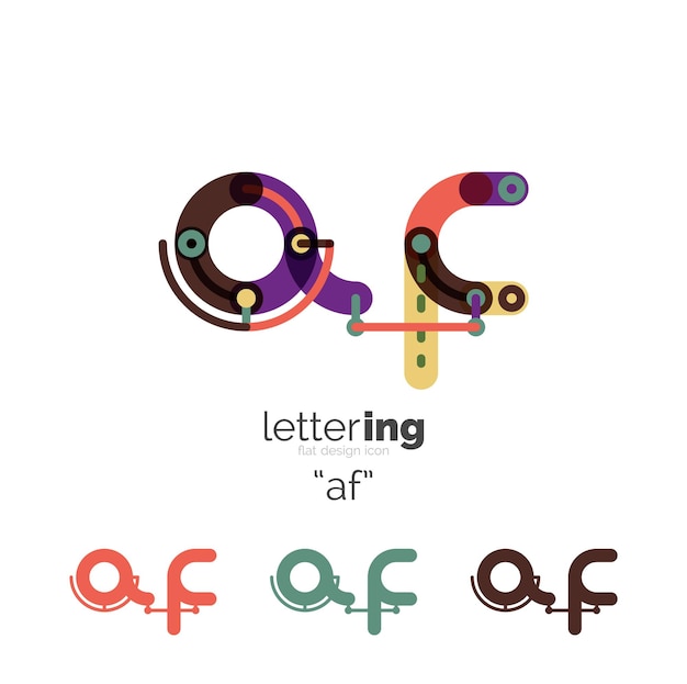 Vector alphabet letter font logo business icon