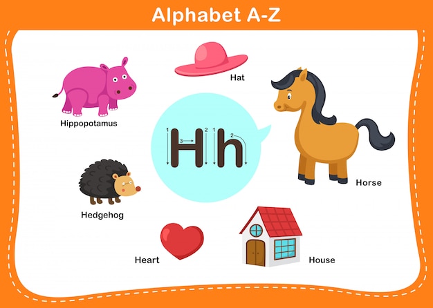 Alphabet letter h   illustration