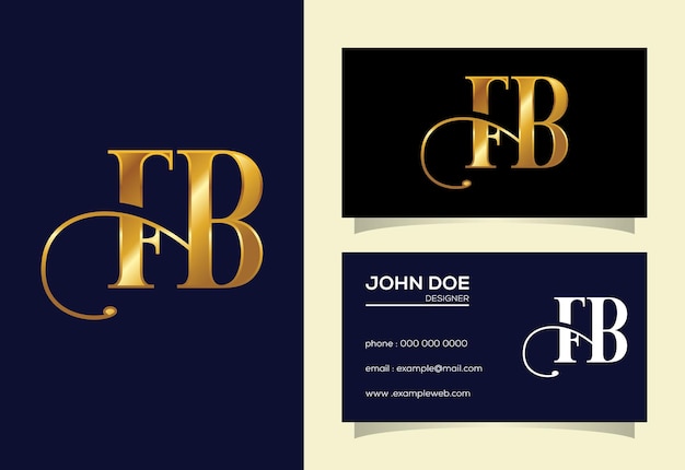 Alfabeto lettera icona logo fb grafico alfabeto simbolo per l'identità aziendale