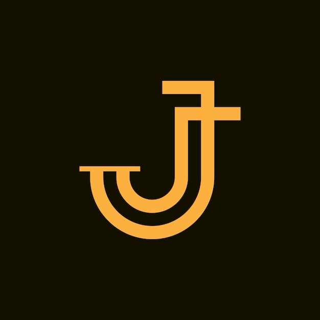 알파벳 문자 아이콘 로고 J