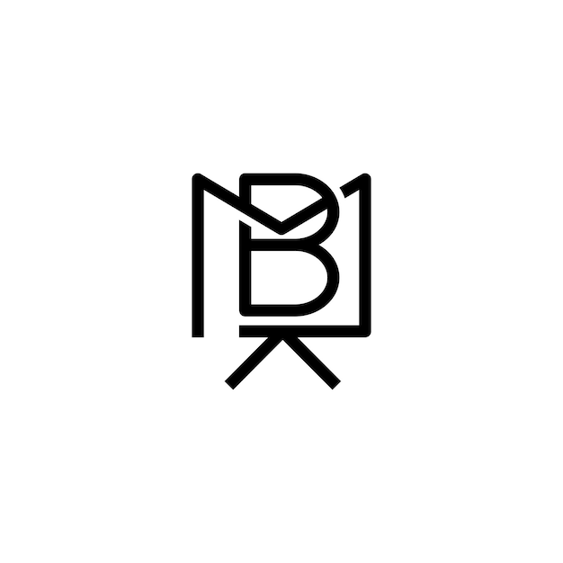 アルファベット文字アイコン ロゴ MB または BM