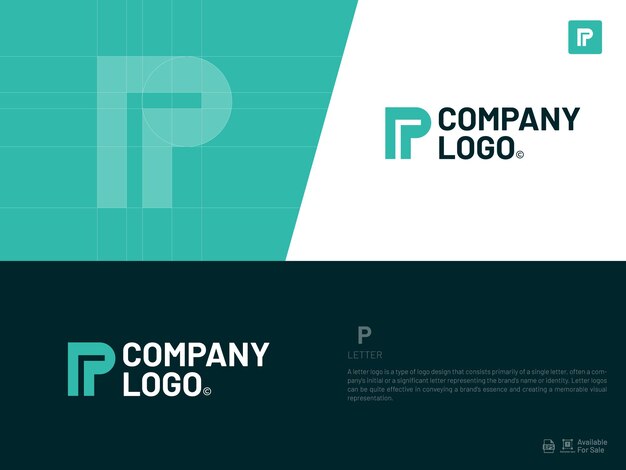 Alphabet letter icon logo P