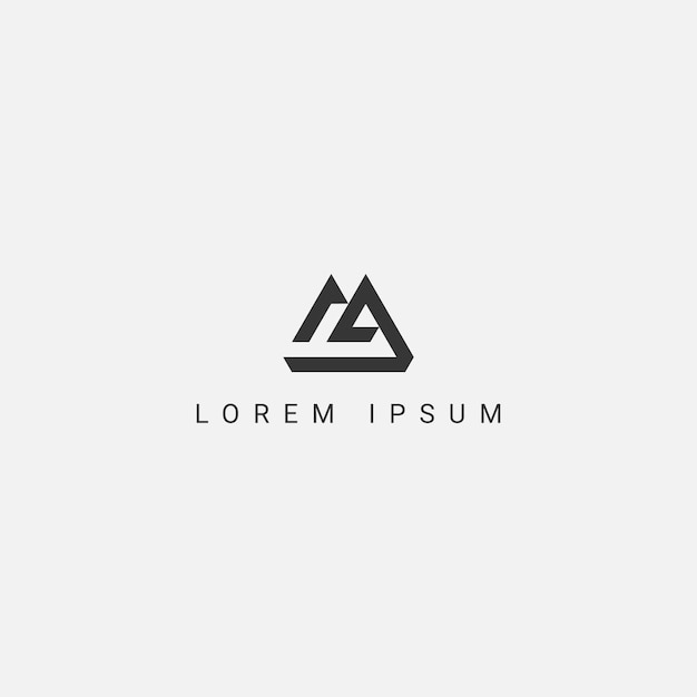 アルファベット文字 MA または AM アイコン ロゴ ベクトル