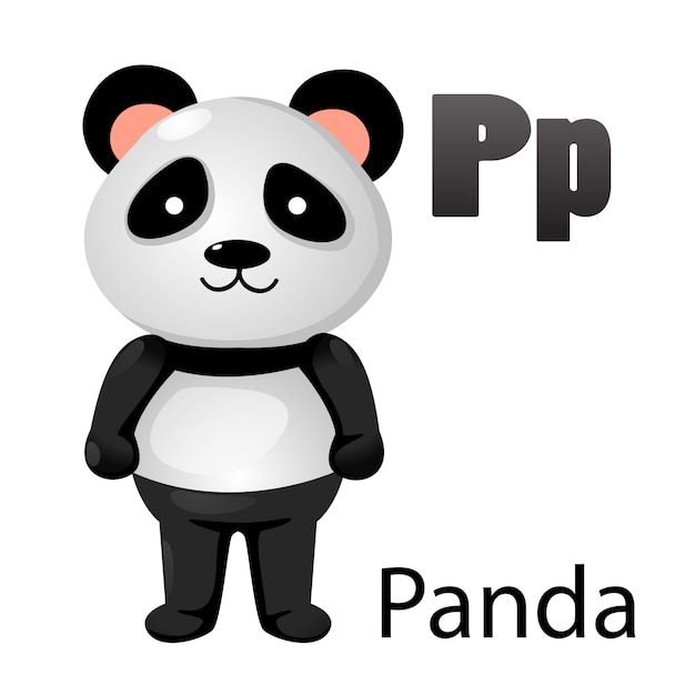 アルファベット文字P-Panda