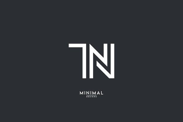Alphabet letter TN NT icon logo vector