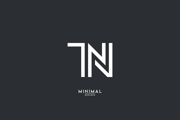 Vector alphabet letter tn nt icon logo vector
