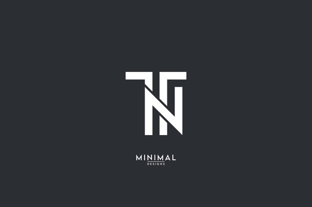Vector alphabet letter tn nt icon logo vector
