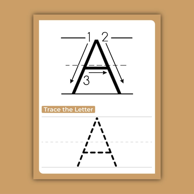 Vector alphabet letter tracing workbooks