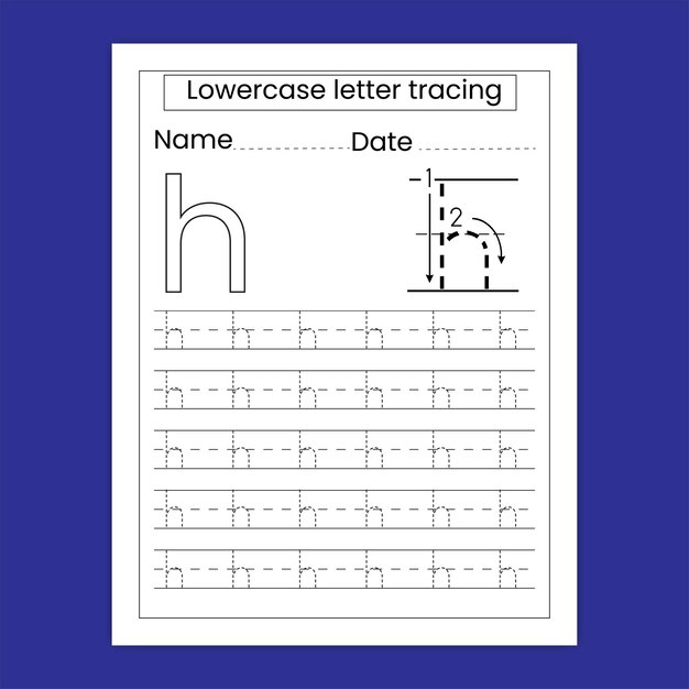 Alphabet letter tracing worksheet for kids