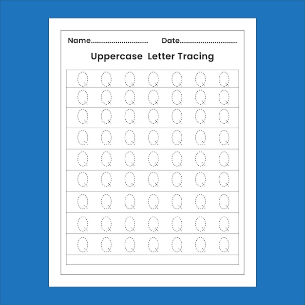 Alphabet letter tracing worksheets for kids