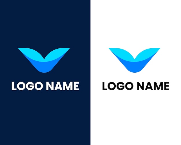 Alphabet letter V logo icon design template