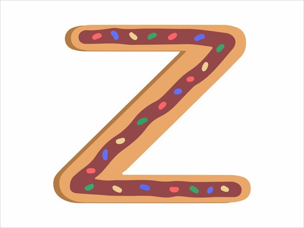 Alphabet Letter Z with Donut Illustration