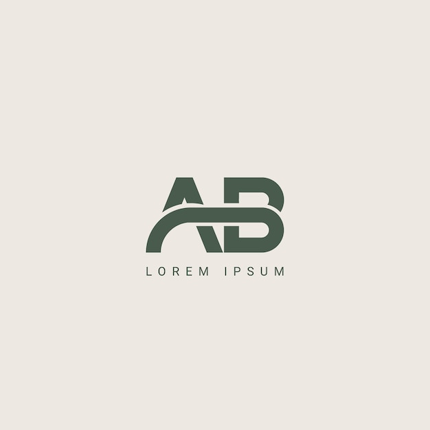 Alphabet Letters AB BA Creative Logo Initial Based Monogram Icon Vector Element