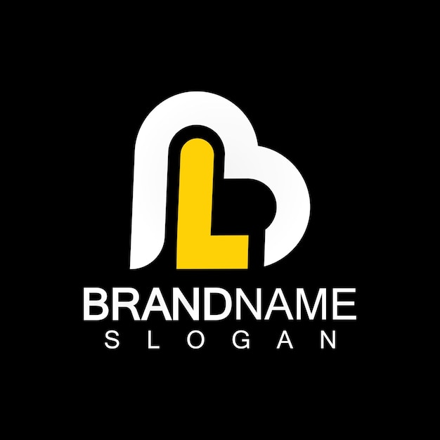 Вектор Шаблон бизнес-логотипа букв алфавита bl или lb
