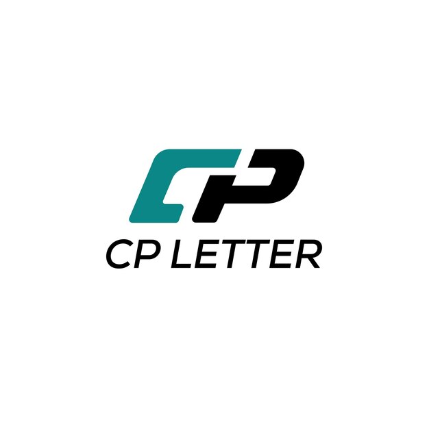 Vector alphabet letters cp logo