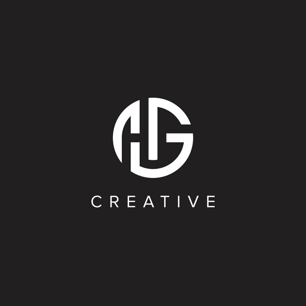 알파 HG GH 크리에이티브 로고 이니셜 기반 모노그램 아이콘 터 요소
