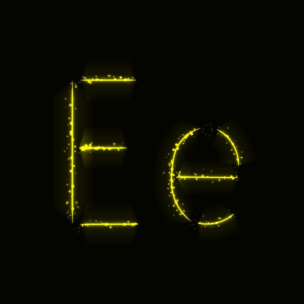 Alphabet letters of lights